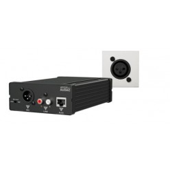 AUDAC WP45M/B Receiver+wall panel set mic+cover plate-45x45 Black version